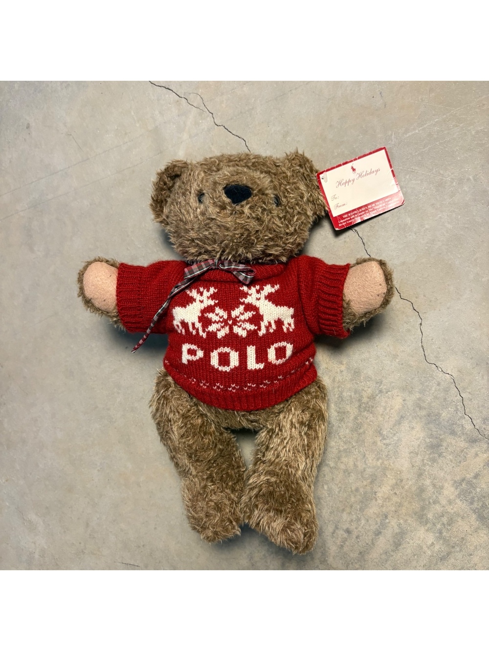 Vintage 1998 polo Ralph Lauren Christmas sweater teddy bear